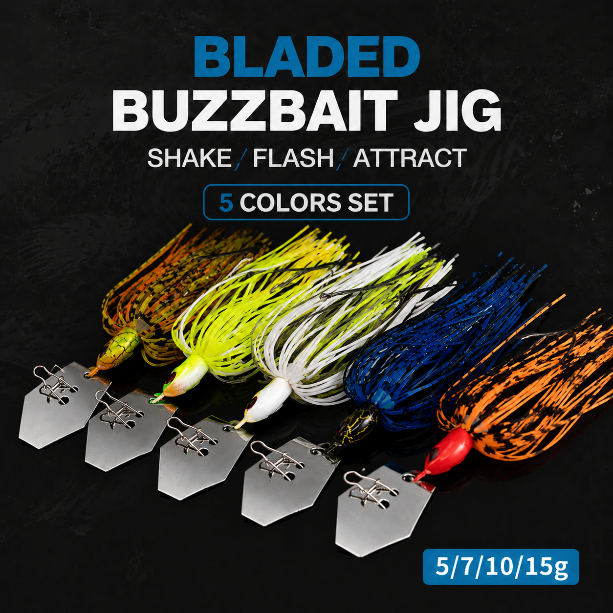 Spinnerbait Lure Set Silicone  - مراجعة Fishing Lure Blade Bait وسعره