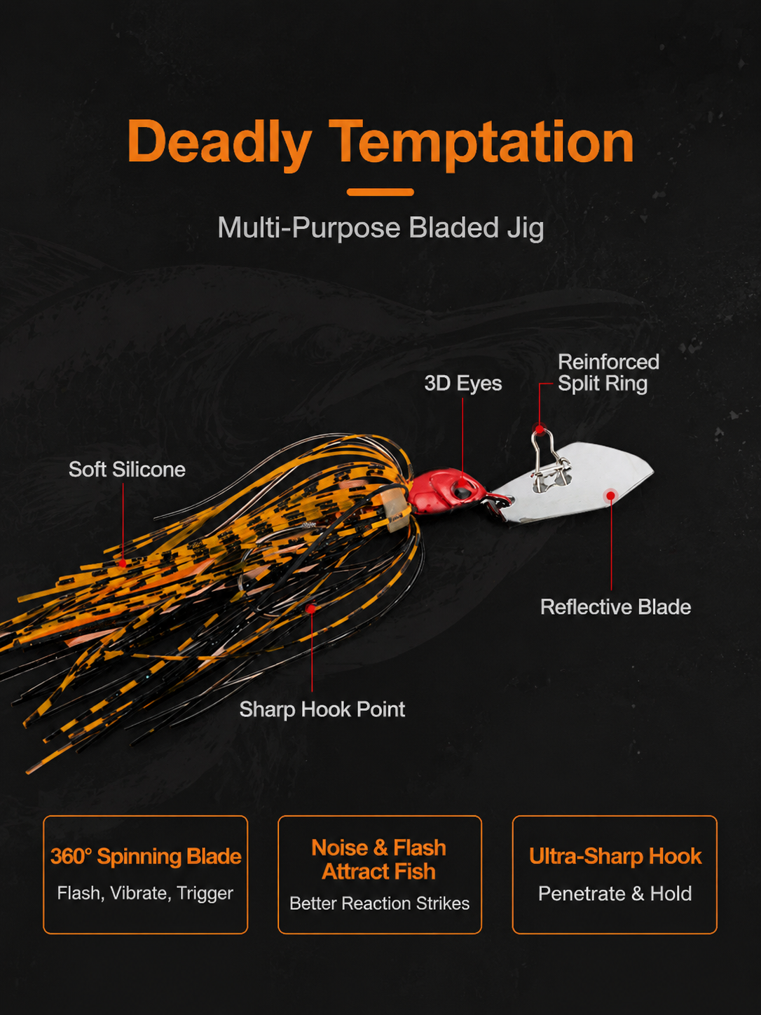 Spinnerbait Lure Set Silicone  - مراجعة Fishing Lure Blade Bait وسعره