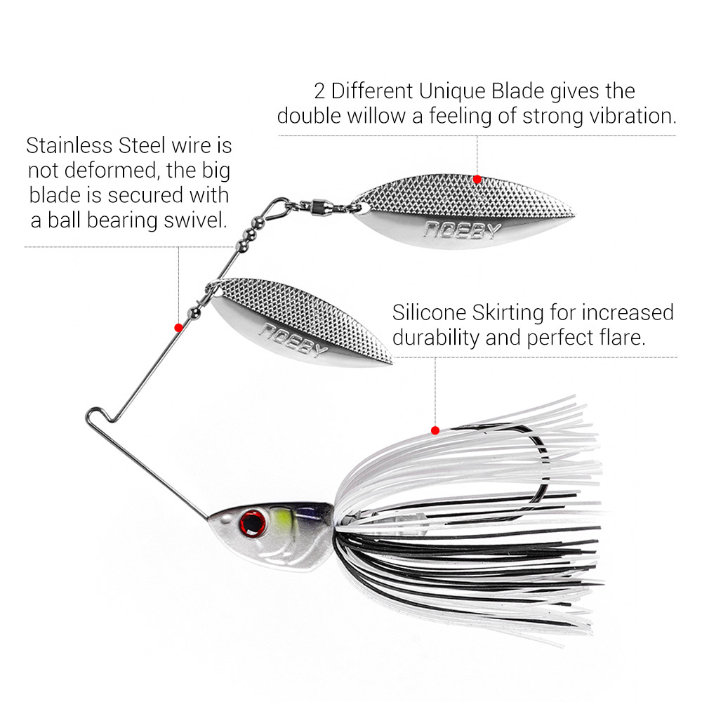 Noeby Spinnerbait 10.5g 14g 21 - مراجعة Fishing Lure Spinnerbait وسعره