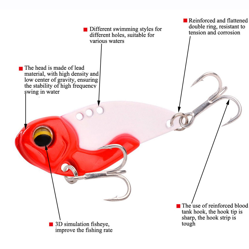 6pcs Metal VIB Fishing Lures 7 - مراجعة Fishing Lure Blade Bait وسعره