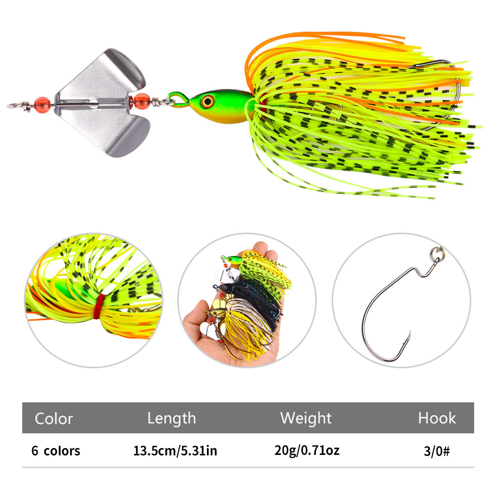 Buzzbait Fishing Lure with Rot - مراجعة Fishing Lure Blade Bait وسعره