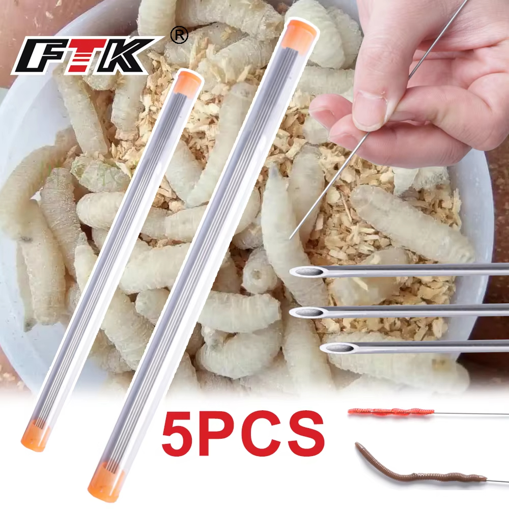 Earthworm Hooking Needle Stain - مراجعة Fishing Lure Making Kit وسعره