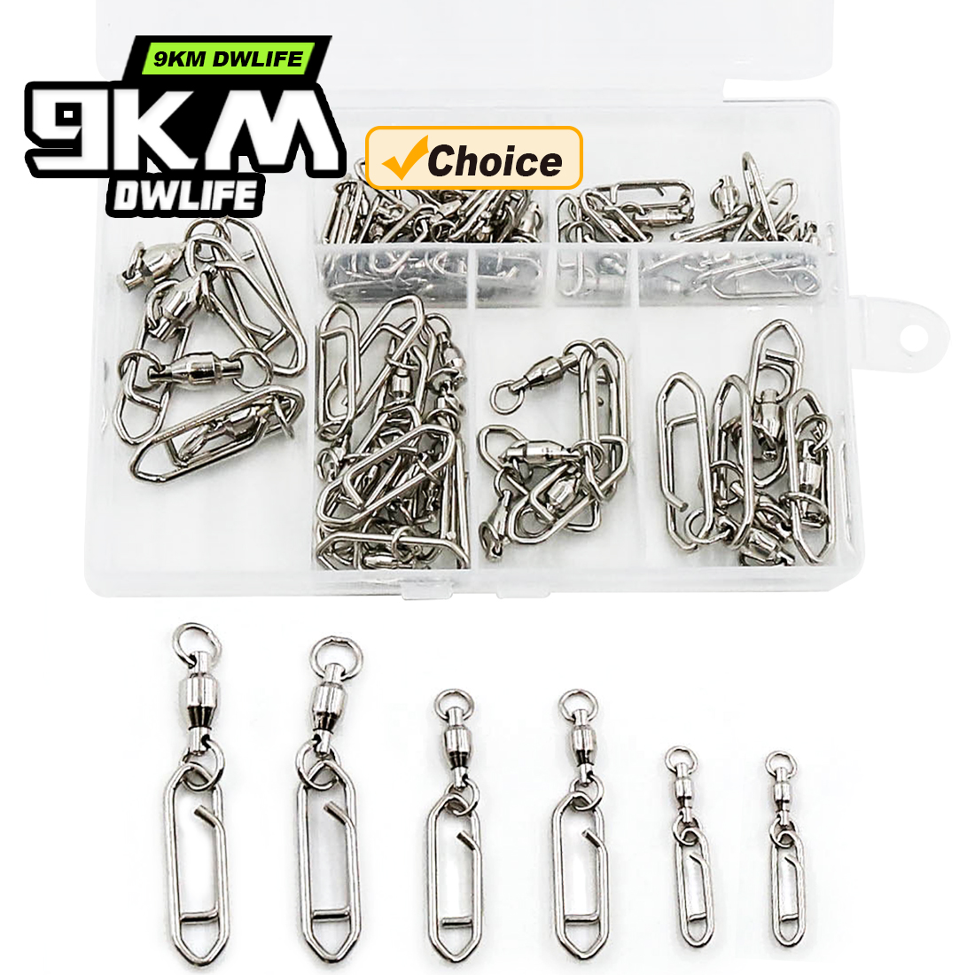 9KM Fishing Swivel Snap Kit 50 - مراجعة Fishing Lure Making Kit وسعره
