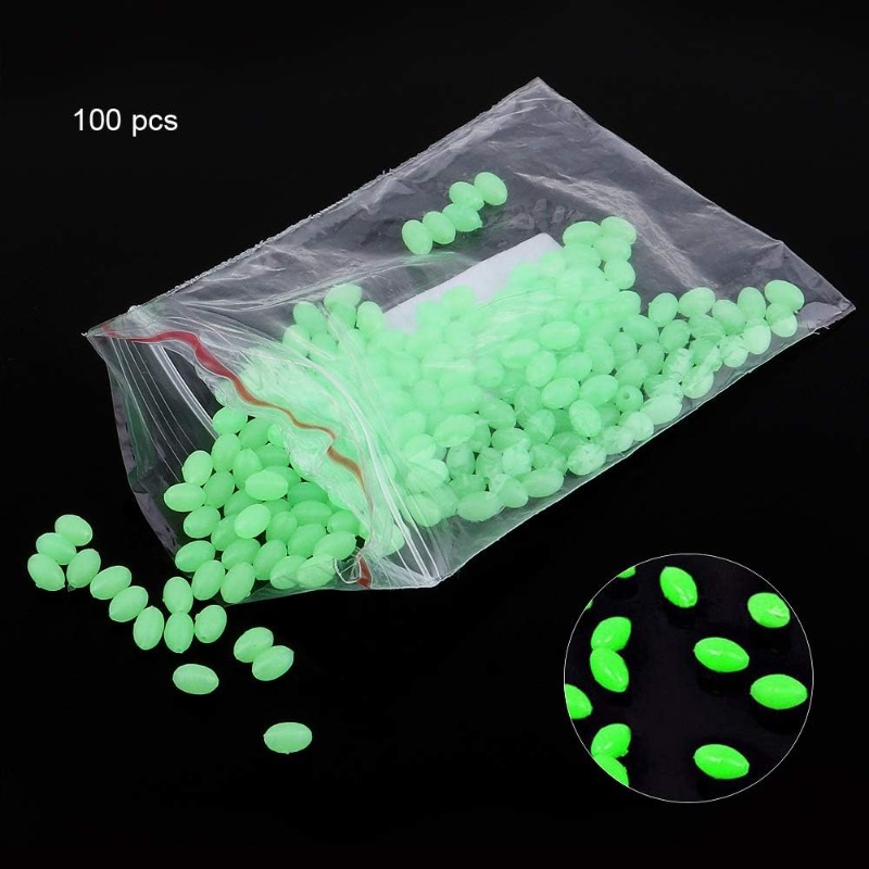 100pcs/lot Oval Night Luminous - مراجعة Fishing Lure Topwater وسعره