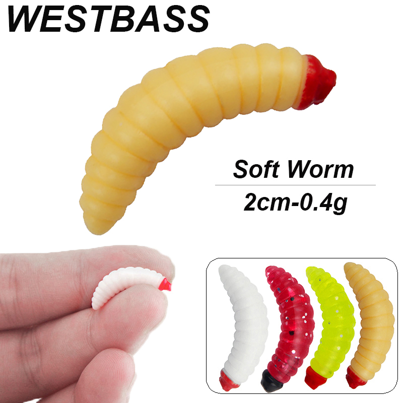 WESTBASS 20/50PCS Soft Larva S - مراجعة Fishing Lure Swimbait وسعره
