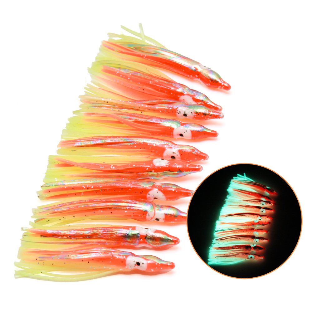 10 pcs soft light octopus squi - مراجعة Fishing Lure Buzzbait وسعره