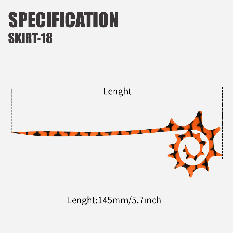 TEASER 5pcs SKIRT-18 145mm Sil - مراجعة Fishing Lure Jig وسعره