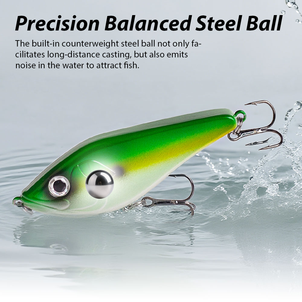 80mm/15.5g Muskies Jerkbait Pi - مراجعة Fishing Lure Jerkbait وسعره