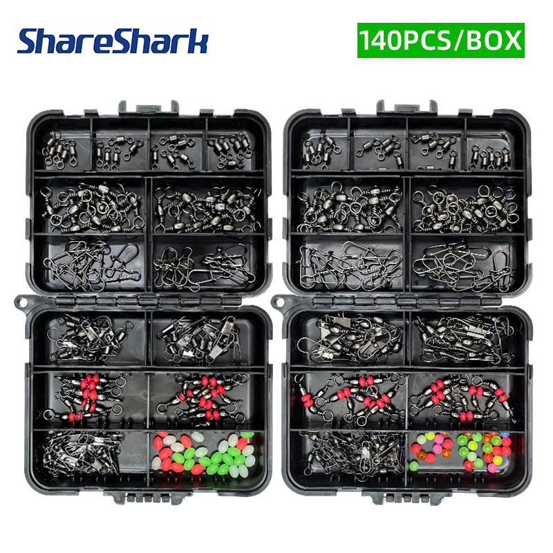 ShareShark 140Pcs fishing acce - مراجعة Fishing Lure Box وسعره