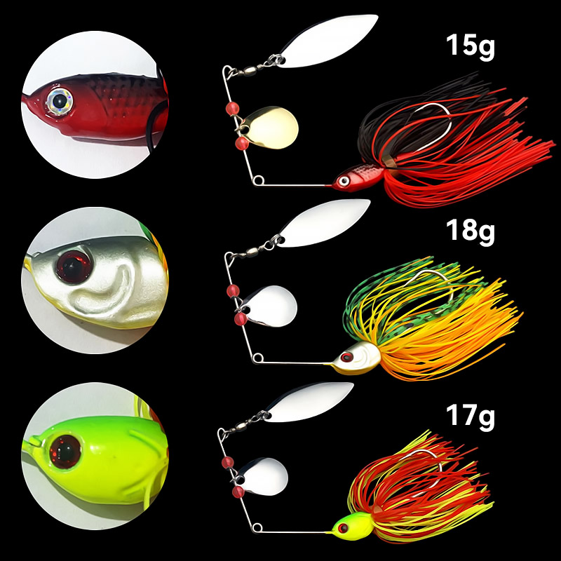 Bazooka 15g 18g Spinnerbait Fi - مراجعة Fishing Lure Swimbait وسعره