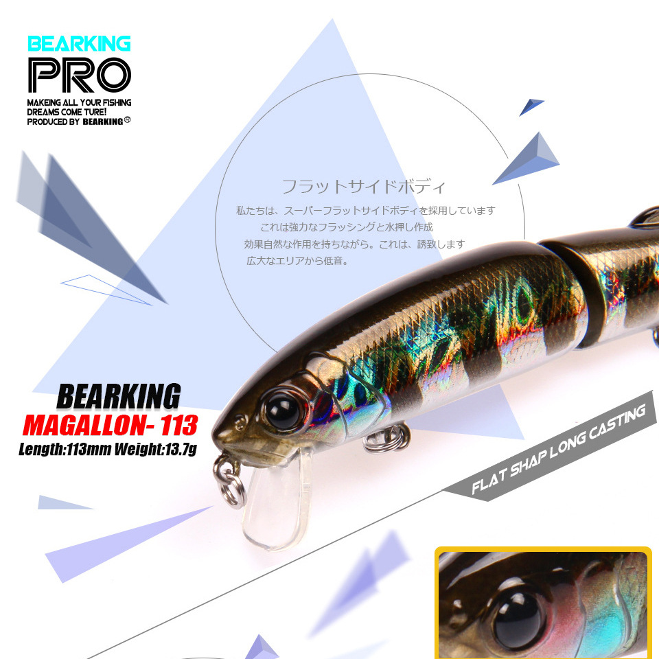 Bearking 1PC 113mm 13.7g Hard  - مراجعة Fishing Lure Crankbait وسعره