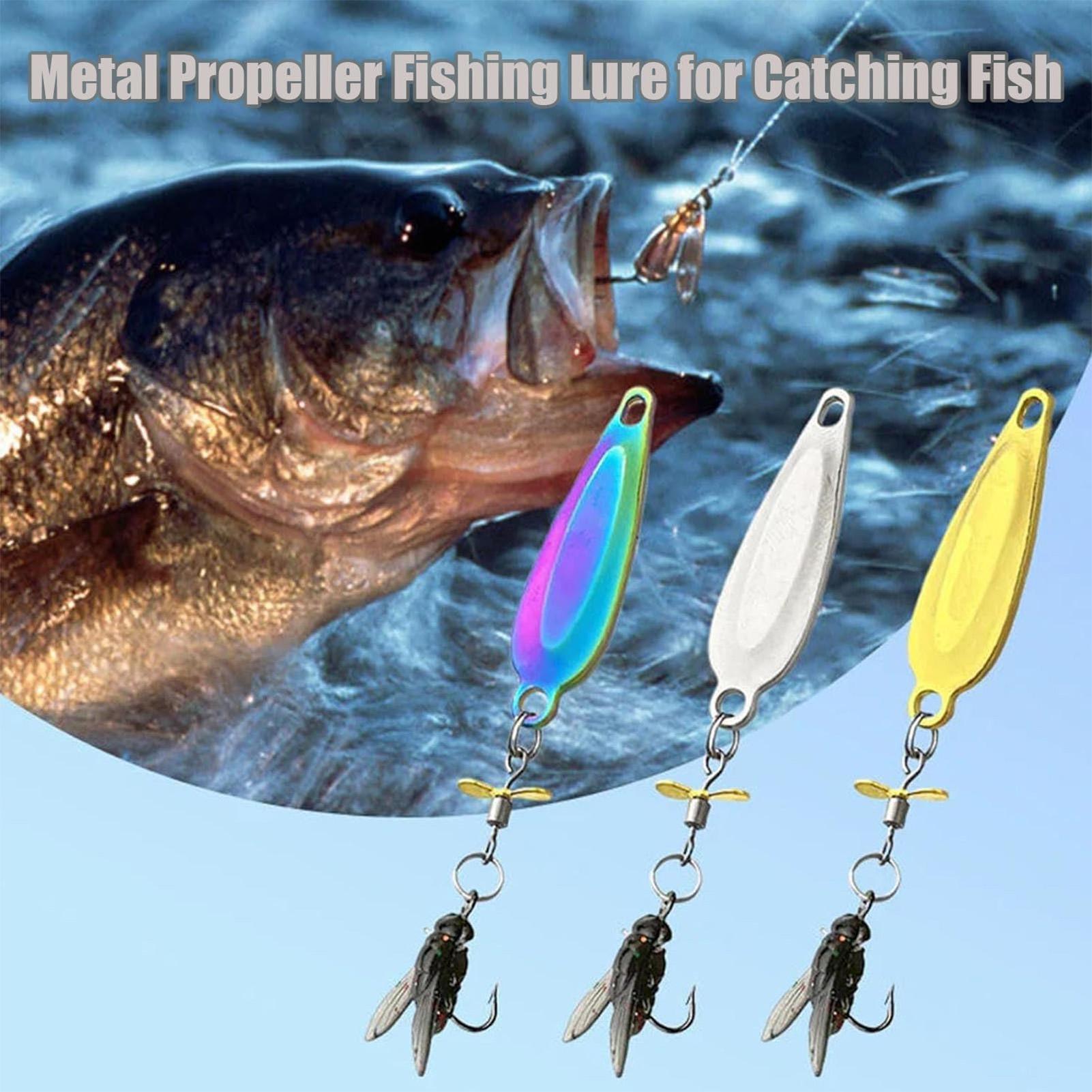 3 Pack Metal Spinner Baits 3D  - مراجعة Fishing Lure Blade Bait وسعره