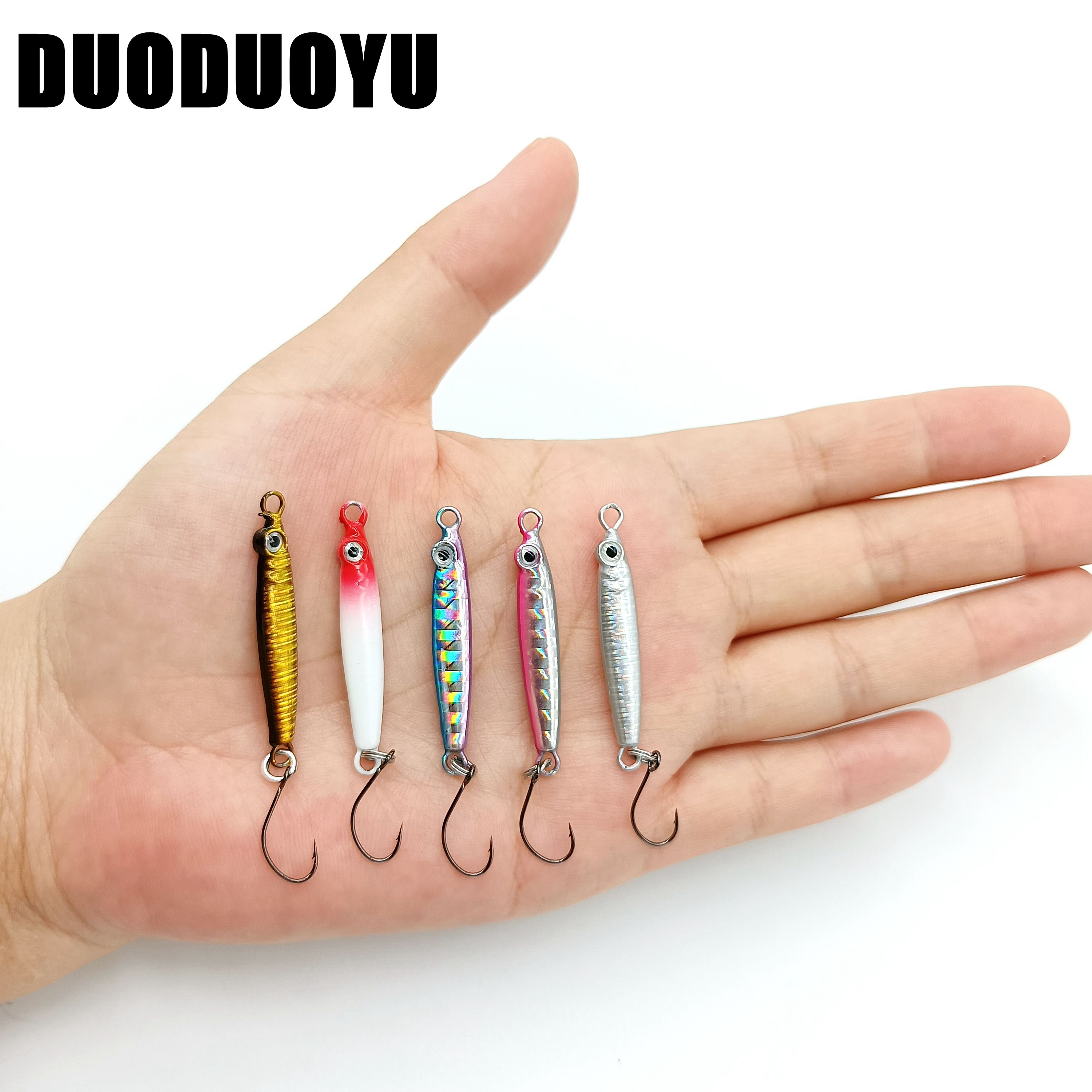 DUODUOYU 5PCS Mini  Metal Jig  - مراجعة Fishing Lure Spinnerbait وسعره