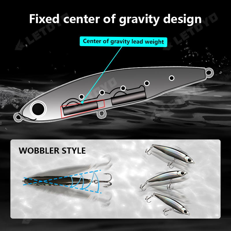 LETOYO Sinking Pencil 17g 12g- - مراجعة Fishing Lure Spinnerbait وسعره