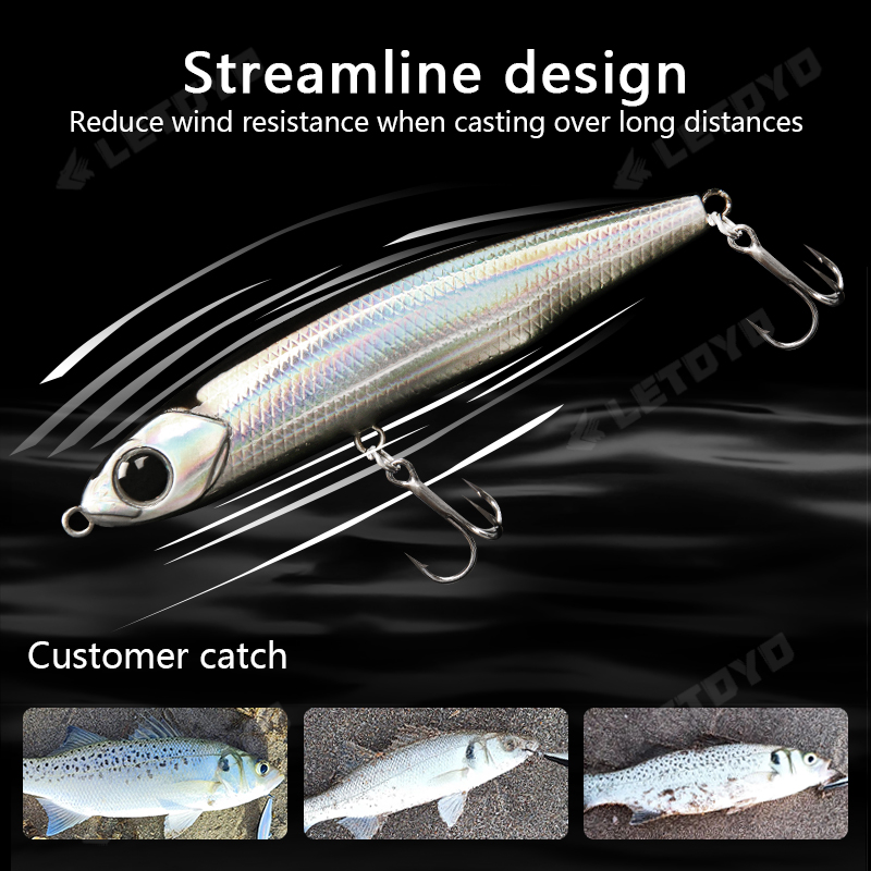 LETOYO Sinking Pencil 17g 12g- - مراجعة Fishing Lure Spinnerbait وسعره