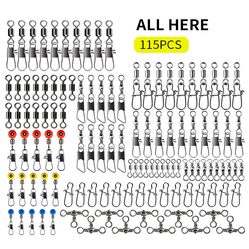 115pcs Fishing Swivel Connecto - مراجعة Fishing Lure Making Kit وسعره