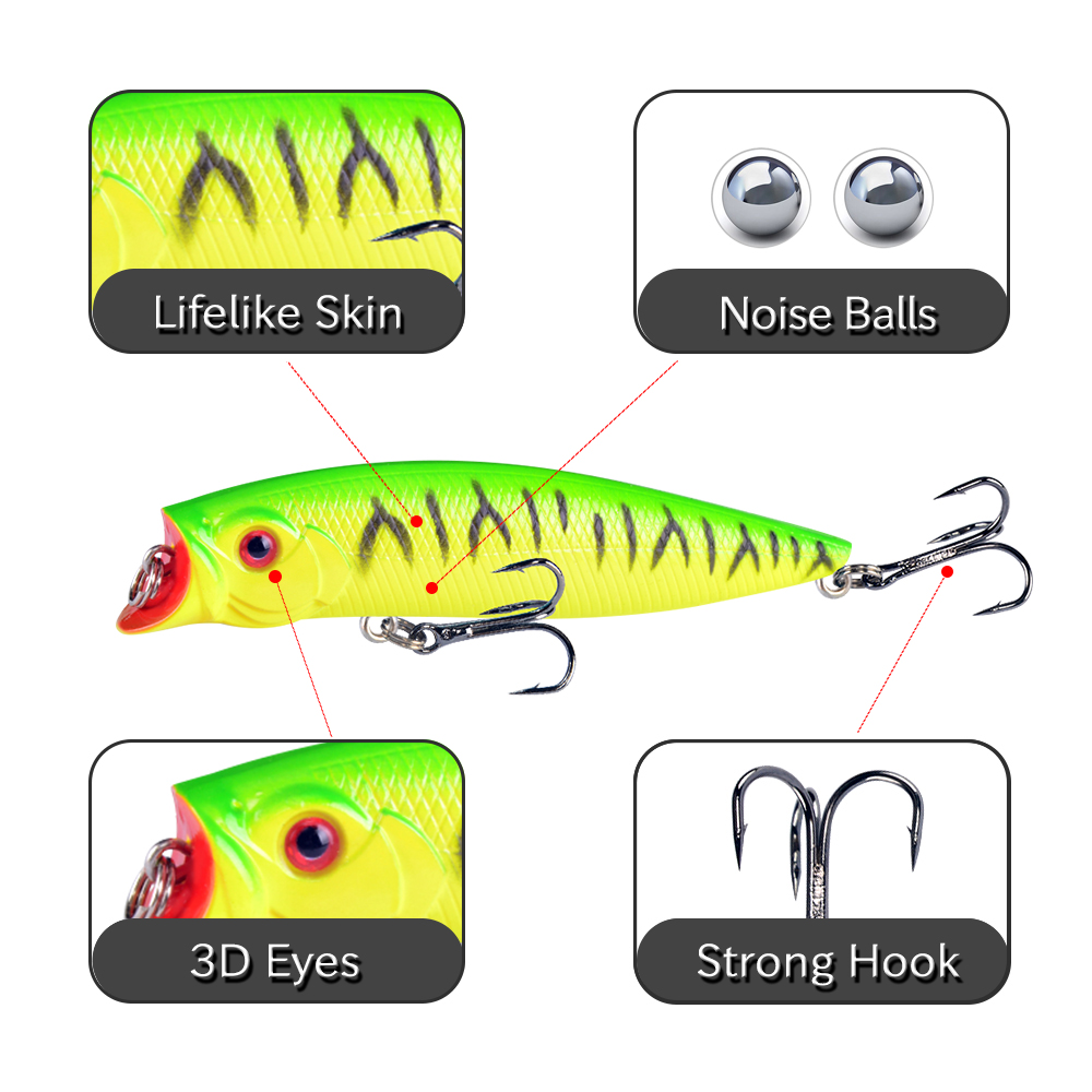 1pcs Fishing Lures High Qualit - مراجعة Fishing Lure Popper وسعره