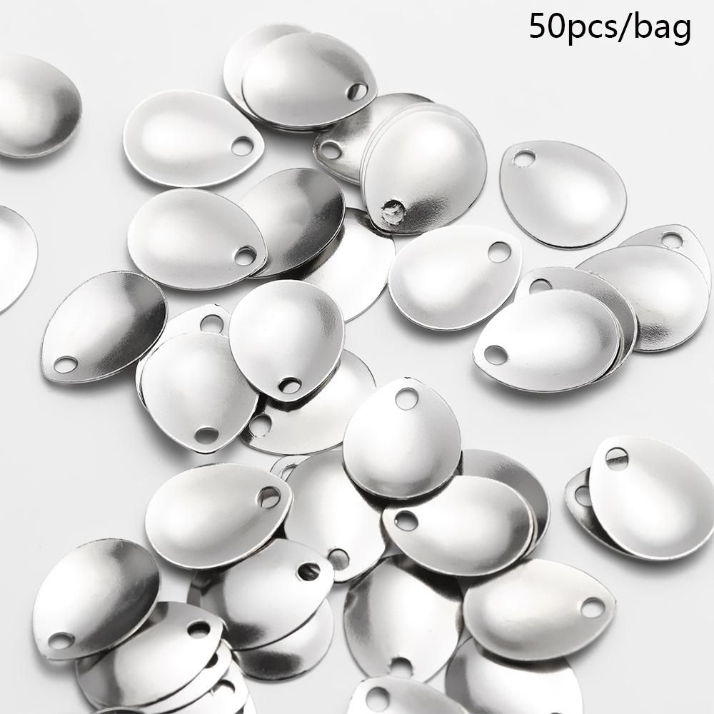 50PCS Silver Smooth Nickel Seq - مراجعة Fishing Lure Spoon وسعره