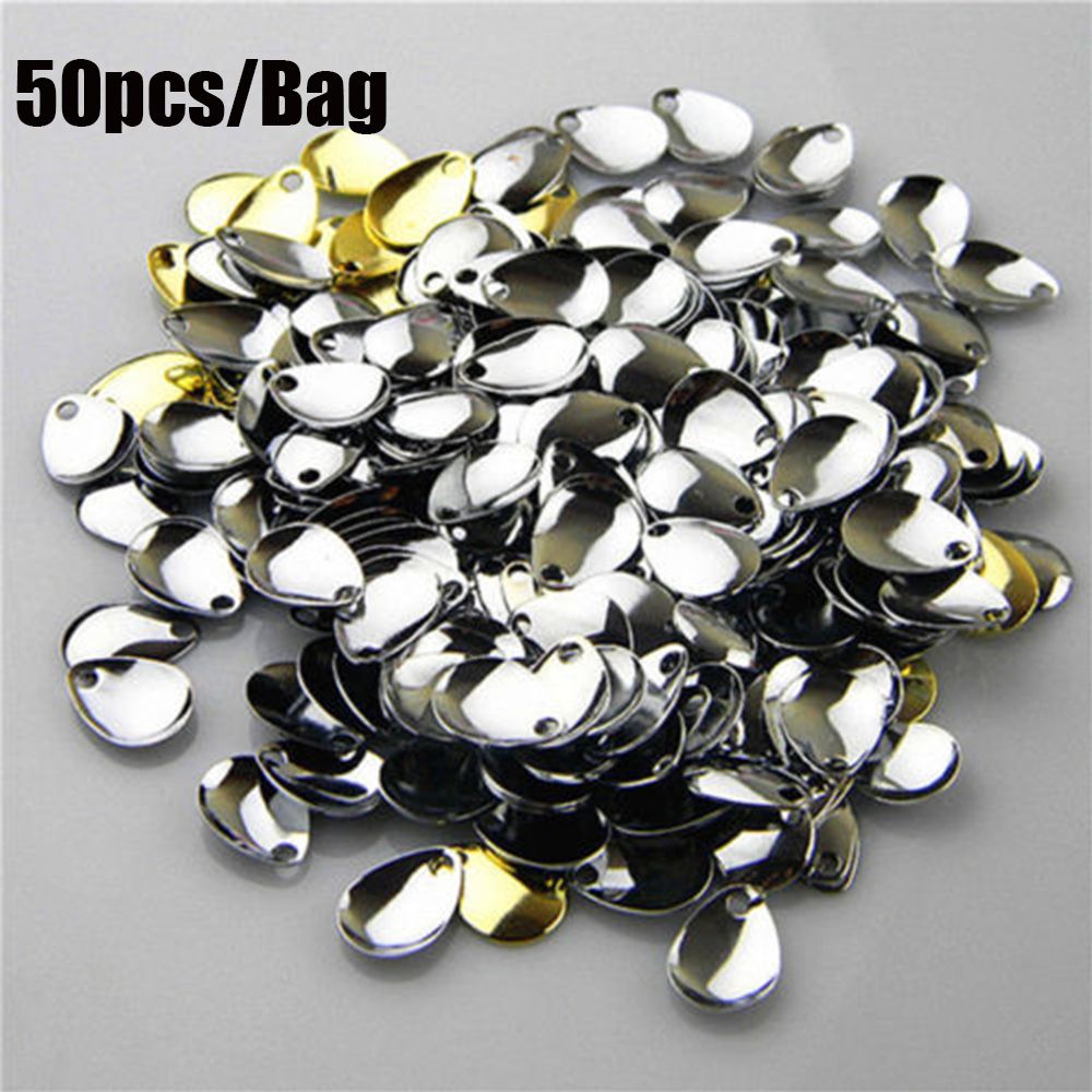 50PCS Silver Smooth Nickel Seq - مراجعة Fishing Lure Spoon وسعره