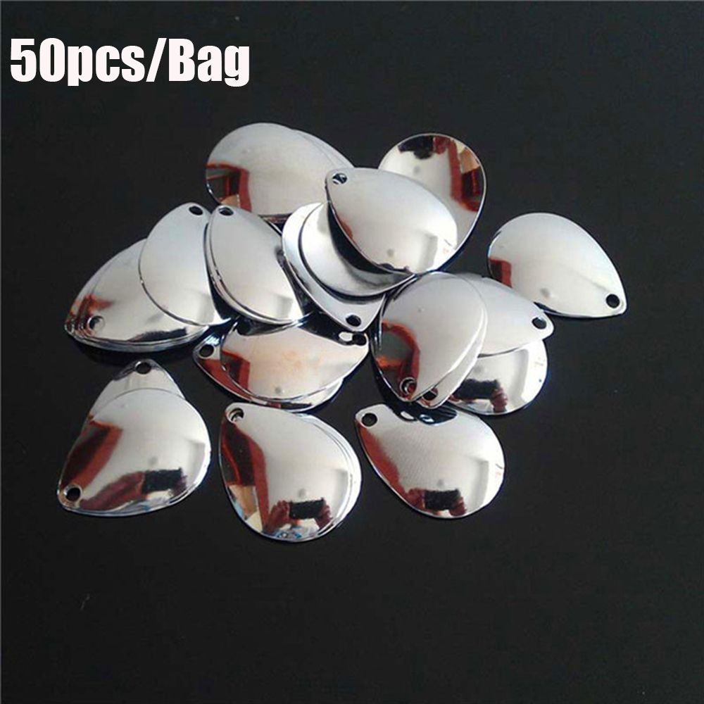 50PCS Silver Smooth Nickel Seq - مراجعة Fishing Lure Spoon وسعره