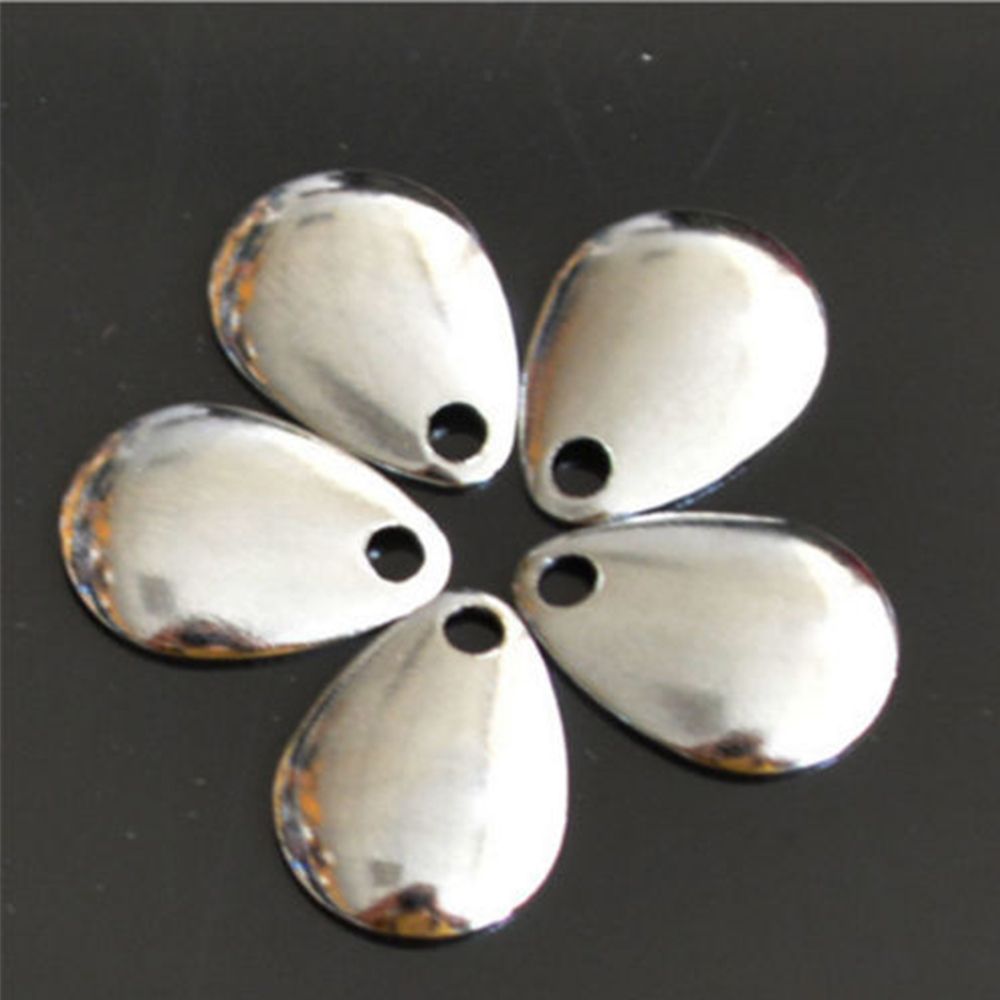 50PCS Silver Smooth Nickel Seq - مراجعة Fishing Lure Spoon وسعره