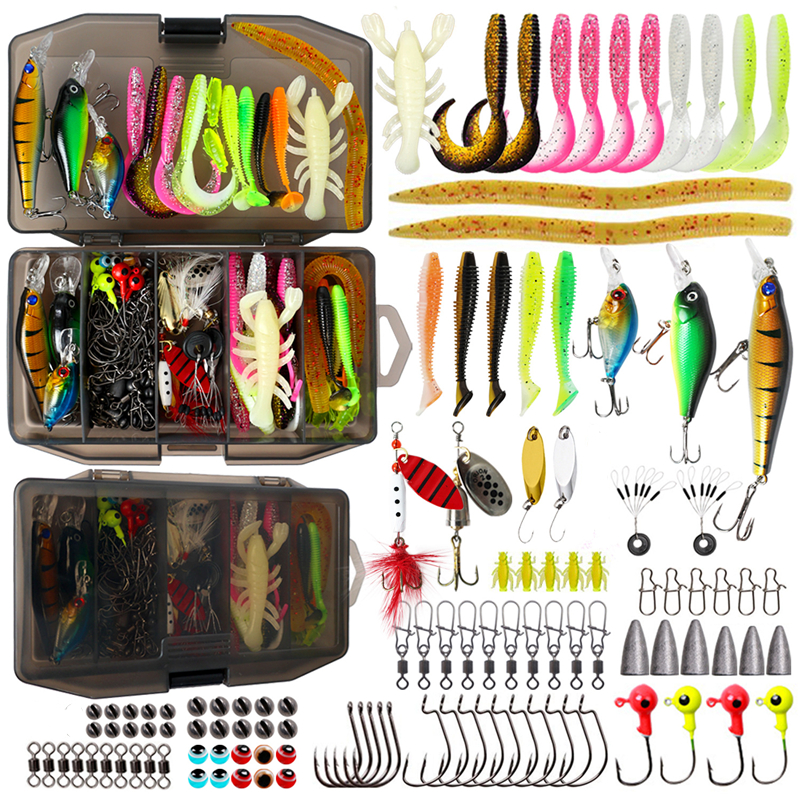 New 120PCS Fishing Lure Set So - مراجعة Fishing Lure Making Kit وسعره