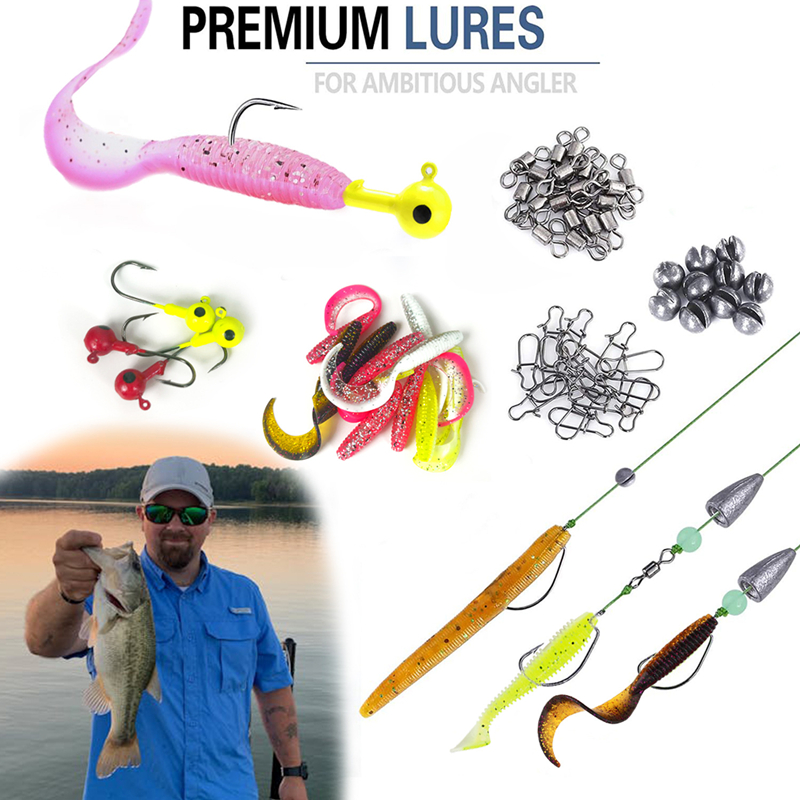 New 120PCS Fishing Lure Set So - مراجعة Fishing Lure Making Kit وسعره