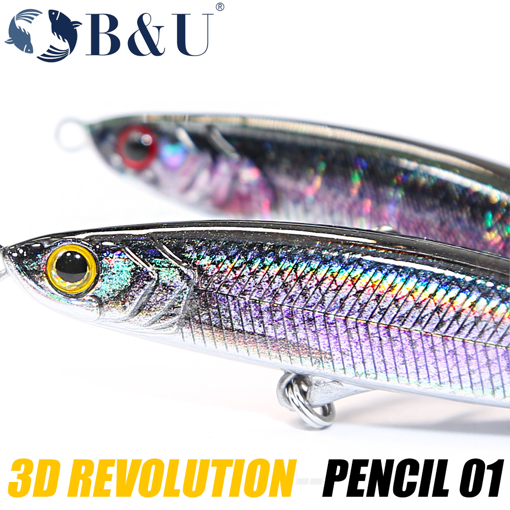 B&U Sinking Pencil Jerk Fishin - مراجعة Fishing Lure Jerkbait وسعره