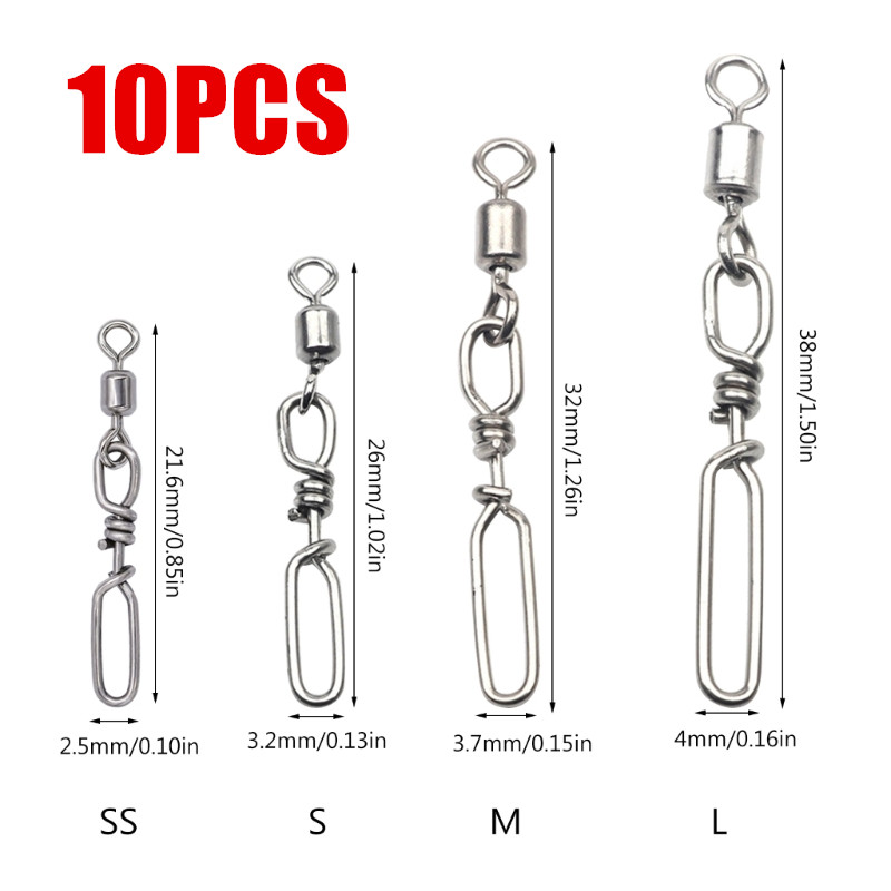 10Pcs Stainless Steel Quick Sn - مراجعة Fishing Lure Making Kit وسعره