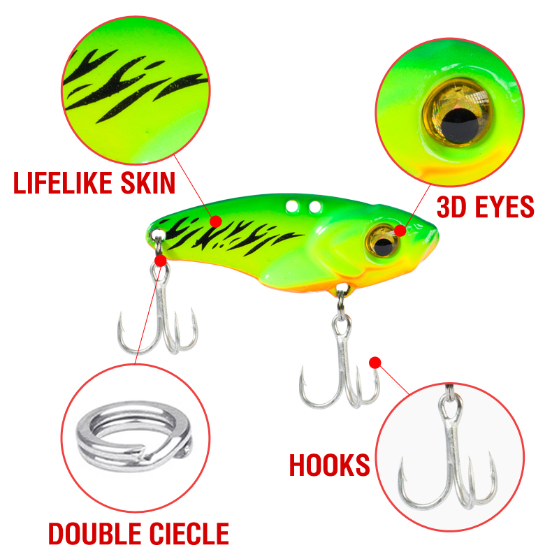 6PCS Metal VIB Lure 5g 7g 10g  - مراجعة Fishing Lure Spoon وسعره