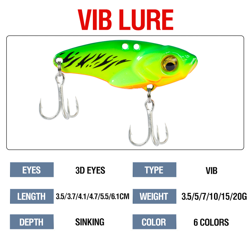 6PCS Metal VIB Lure 5g 7g 10g  - مراجعة Fishing Lure Spoon وسعره