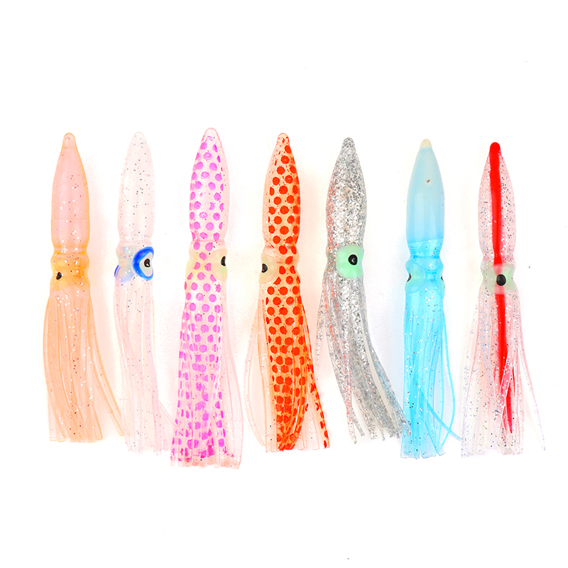 10pcs/lot Luminous Squid Skirt - مراجعة Fishing Lure Kit وسعره