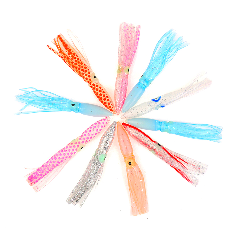 10pcs/lot Luminous Squid Skirt - مراجعة Fishing Lure Kit وسعره