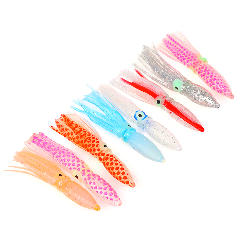 10pcs/lot Luminous Squid Skirt - مراجعة Fishing Lure Kit وسعره