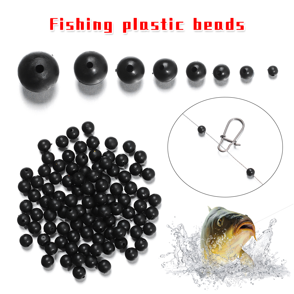 100pcs/lot Fishing Beads Space - مراجعة Fishing Lure Soft Plastic وسعره