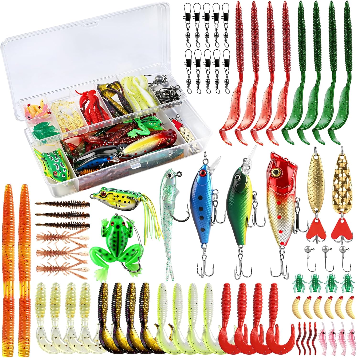 71Pcs Fishing Lures Kit with T - مراجعة Fishing Lure Crankbait وسعره