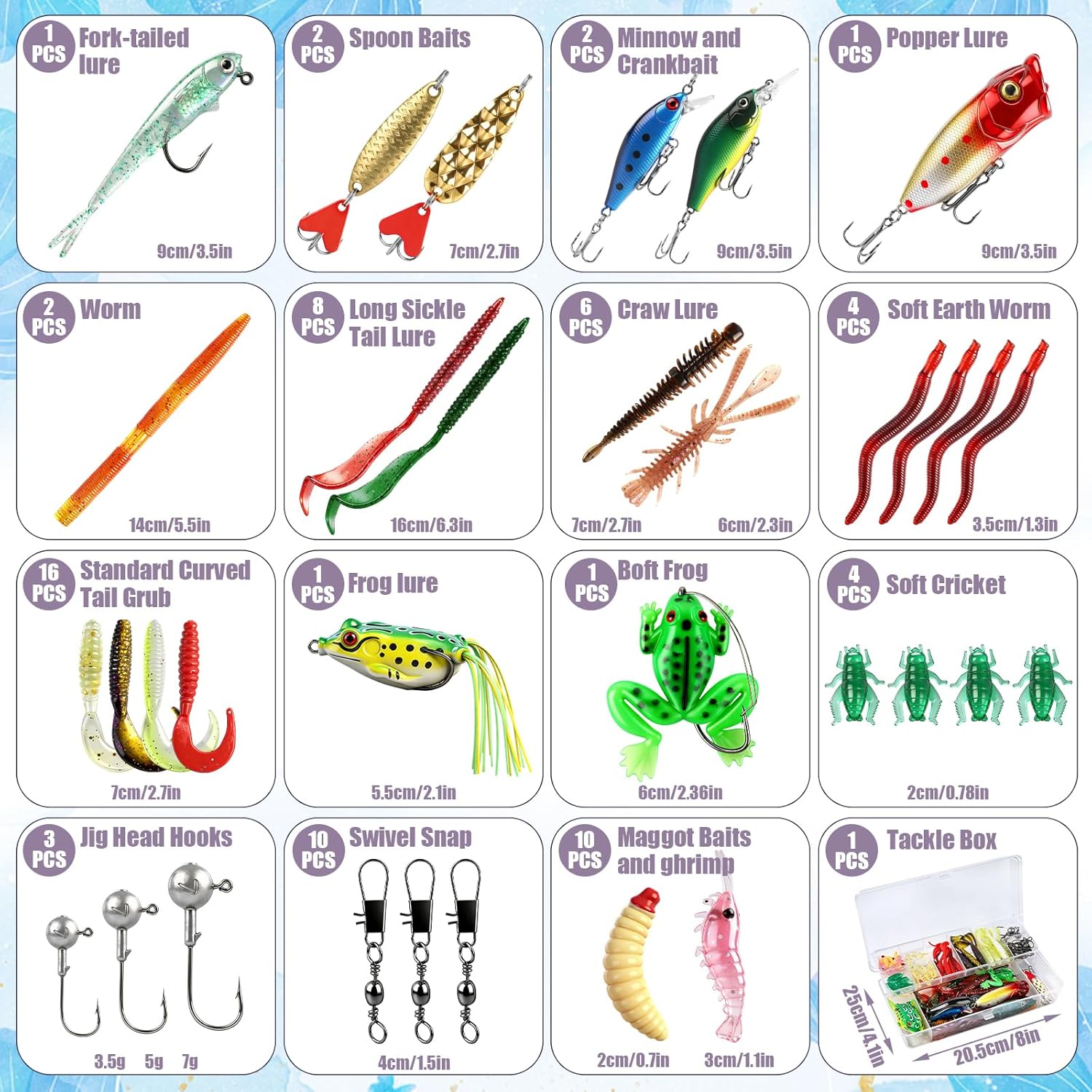 71Pcs Fishing Lures Kit with T - مراجعة Fishing Lure Crankbait وسعره