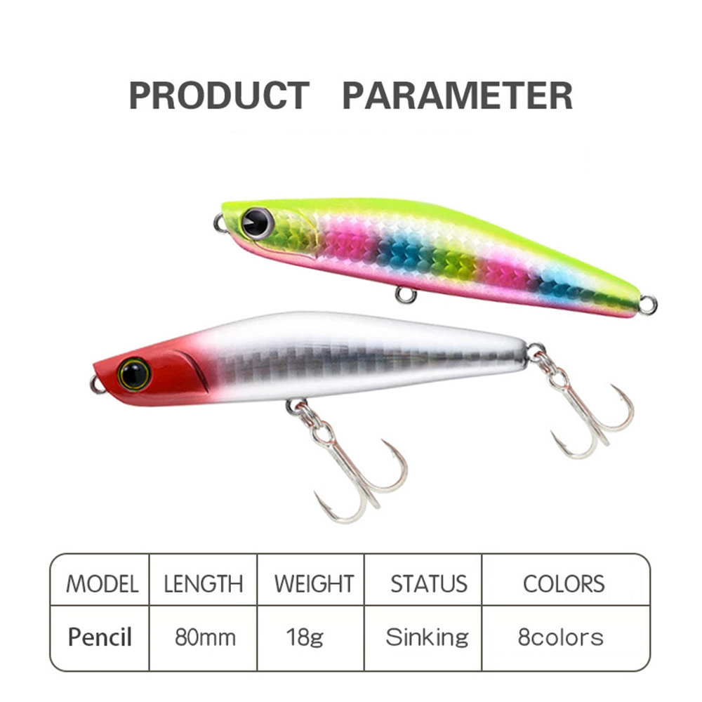 8cm 18g Fishing Lure Pencil Wo - مراجعة Fishing Lure Jerkbait وسعره