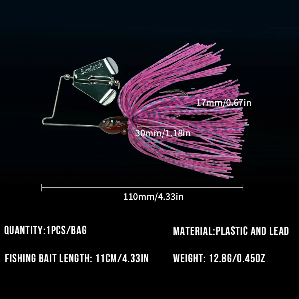 1pcs 12.8g Spinnerbait Fishing - مراجعة Fishing Lure Blade Bait وسعره
