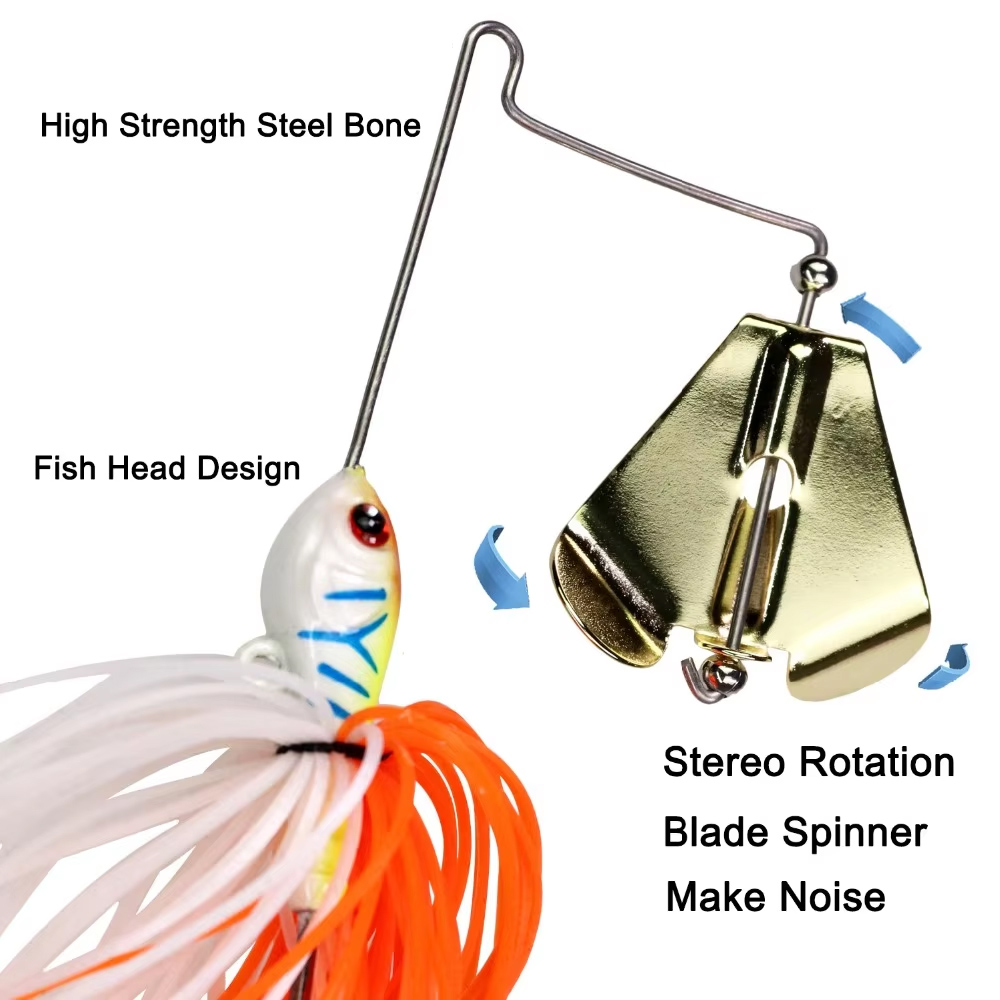 1pcs 12.8g Spinnerbait Fishing - مراجعة Fishing Lure Blade Bait وسعره