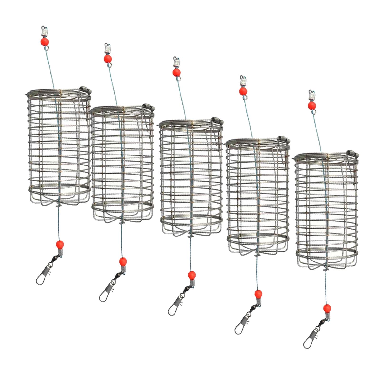 5x Solid Fishing Feeder Cage T - مراجعة Fishing Lure Box وسعره