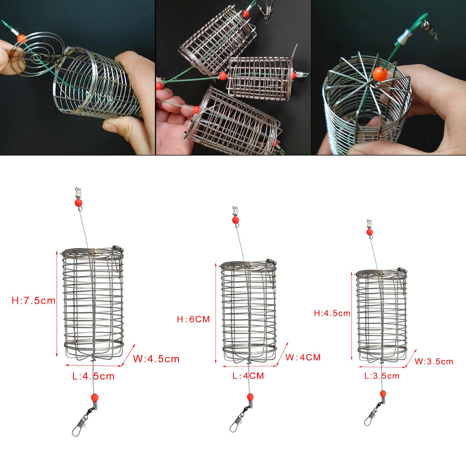 5x Solid Fishing Feeder Cage T - مراجعة Fishing Lure Box وسعره