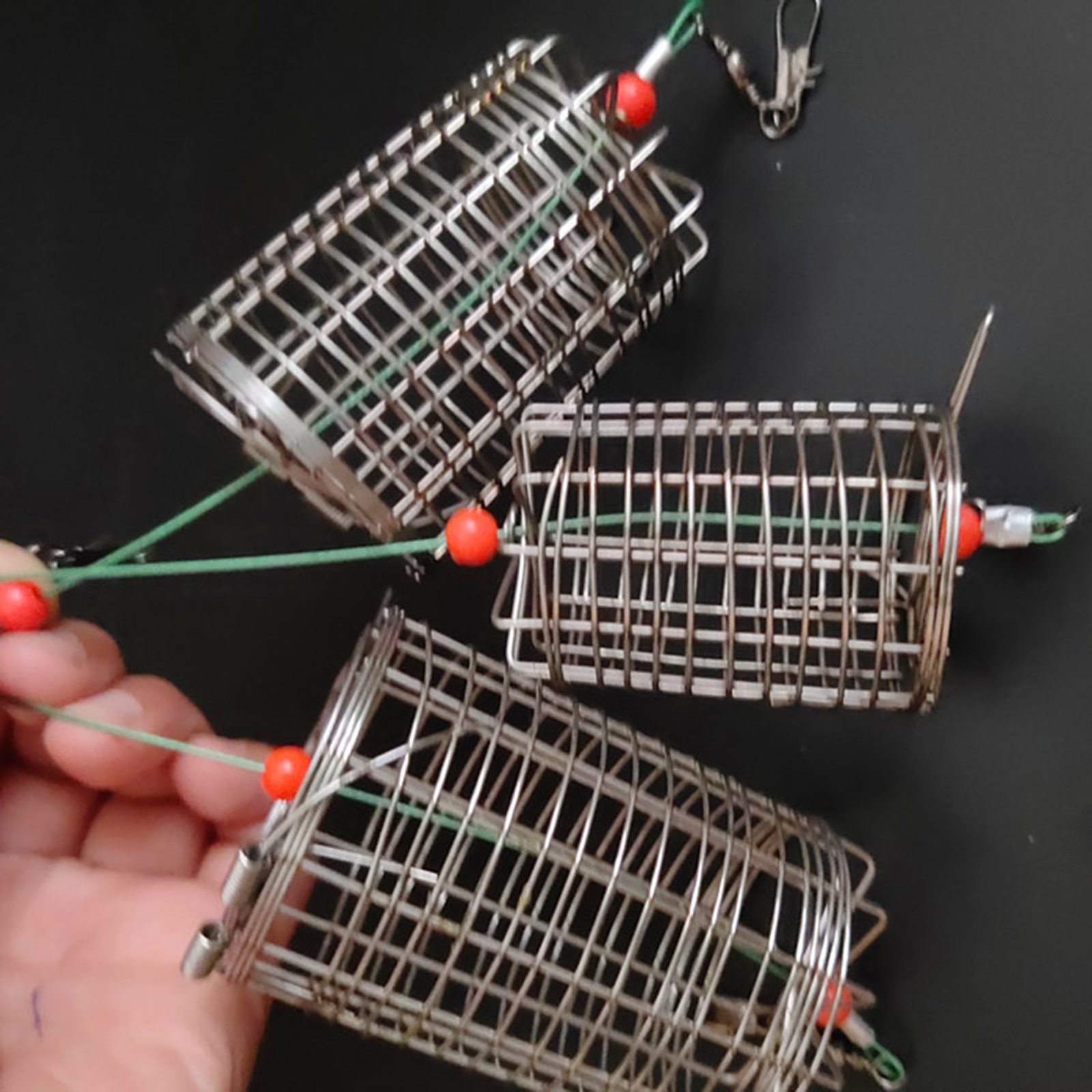 5x Solid Fishing Feeder Cage T - مراجعة Fishing Lure Box وسعره