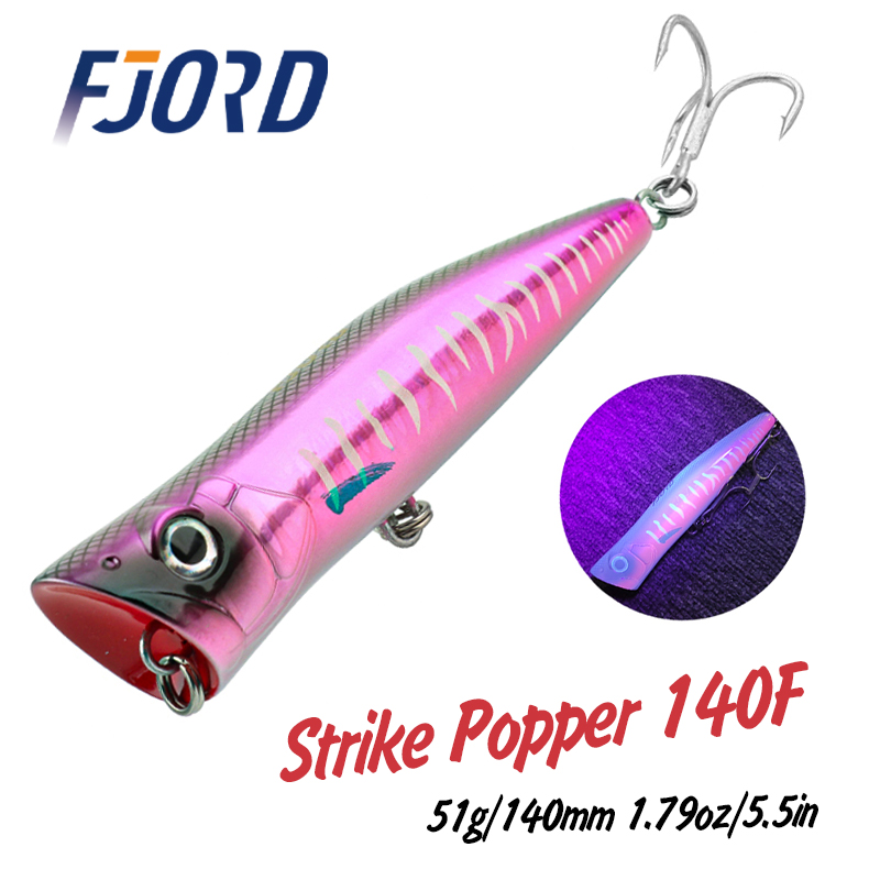 FJORD 140mm 51g Popper Fishing - مراجعة Fishing Lure Buzzbait وسعره