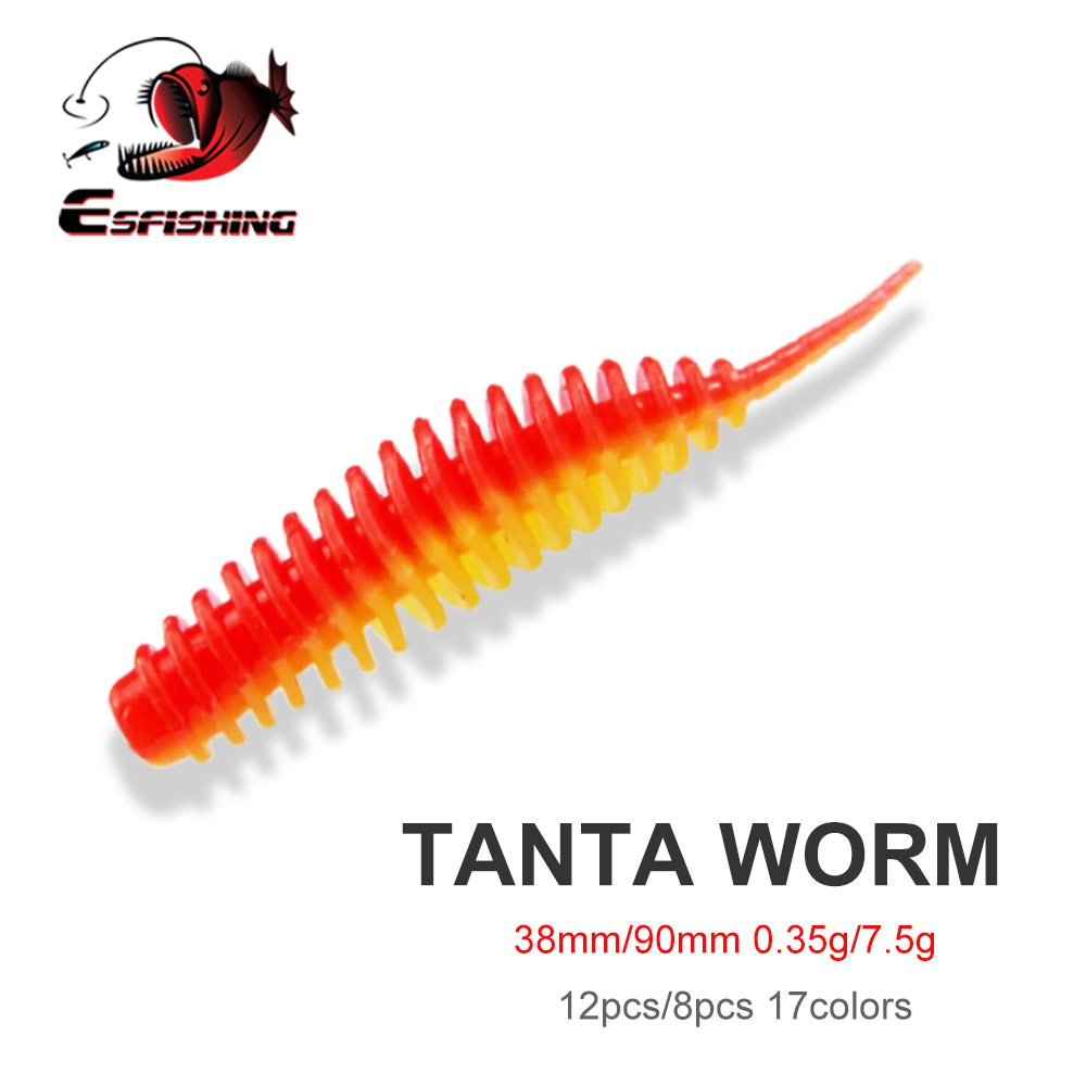 ESFISHING Fishing Tiny Worm Ba - مراجعة Fishing Lure Soft Plastic وسعره