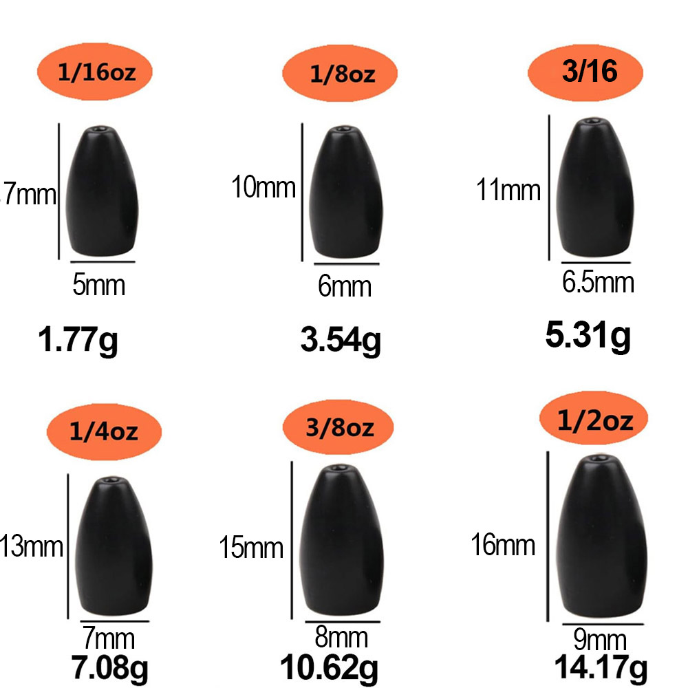 Tungsten Steel Fishing Weights - مراجعة Fishing Lure Accessories وسعره